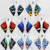 d5ac7862d887a9a5542a45816271917b Wholesale Butterfly Leather Bionic Butterfly Wings Pattern Symmetrical Double-Sided Printed Earrings