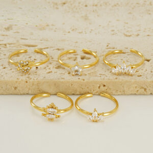 d709528a99df1740e47708d7bce2799b Wholesale of New Stainless Steel Inlaid Zircon Open Ring