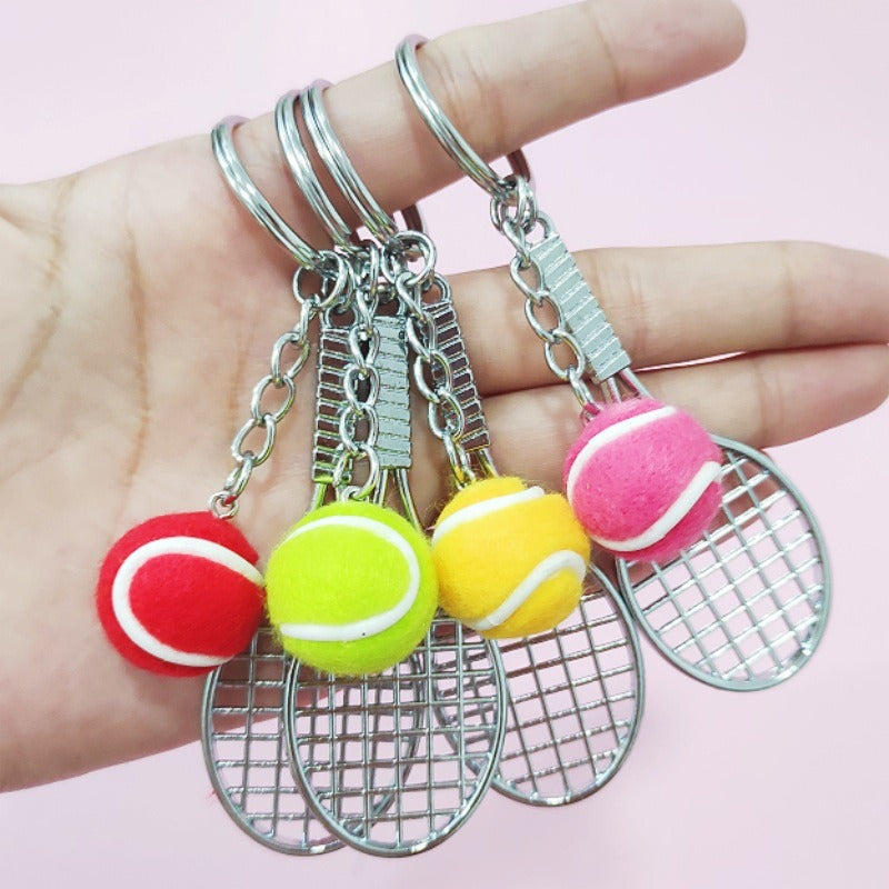 Wholesale Mini Tennis Racket Metal Keychain