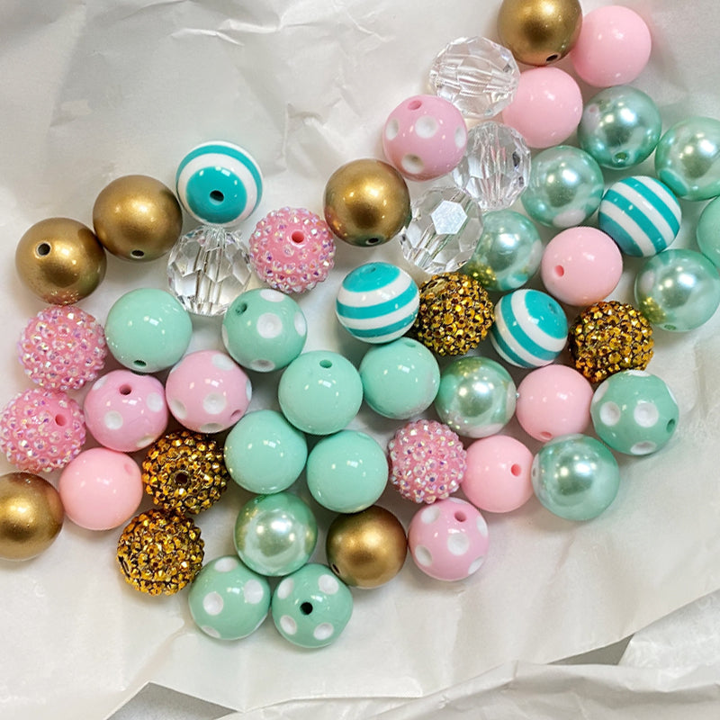 Wholesale Mint Green 20MM Acrylic Large Beads Bubblegum Beads