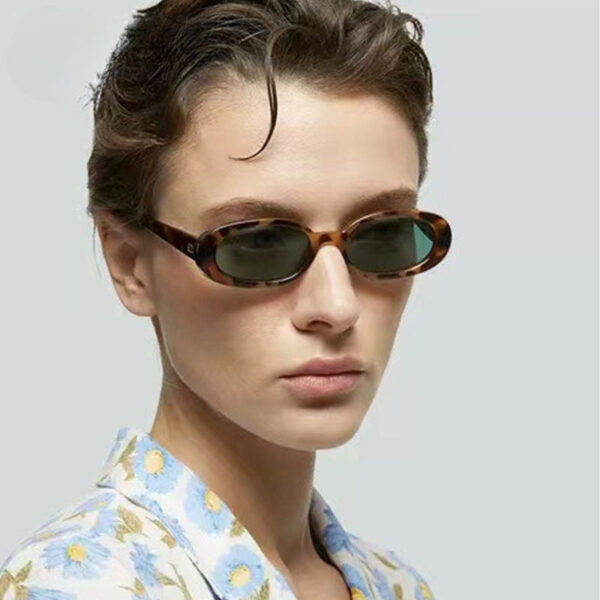 Wholesale PC Retro Oval UV Resistant Sunglasses