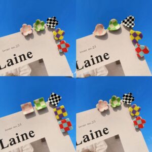 Wholesale Checkerboard Mini Plastic Hair Clips