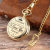 Wholesale Vintage Chain Quartz Clock Flip Alloy Men's Pocket Watch