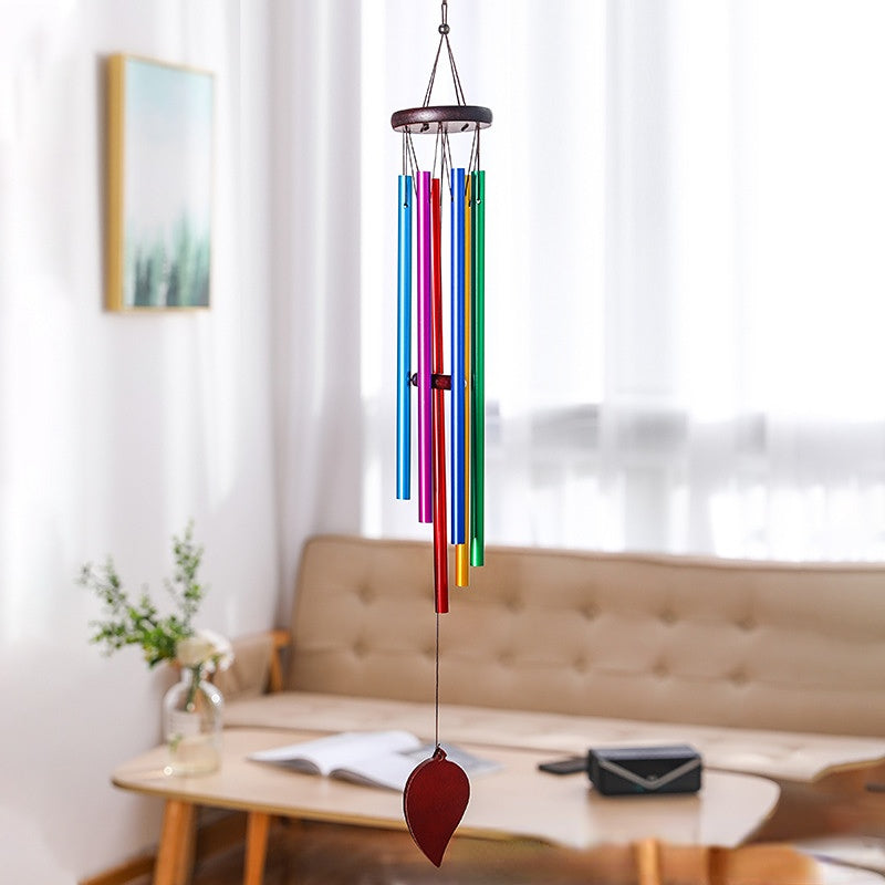 Wholesale Pine Six-color Aluminum Tube Wind Chime Hanging Decoration