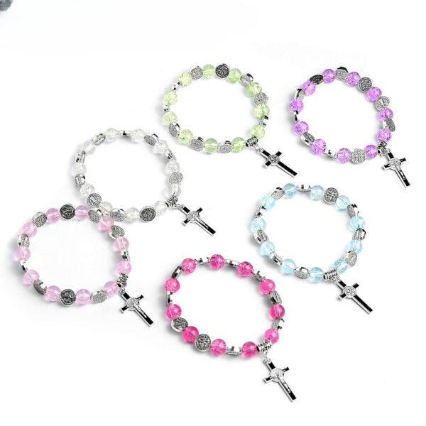 Wholesale Cross Colored Artificial Crystal Bracelet