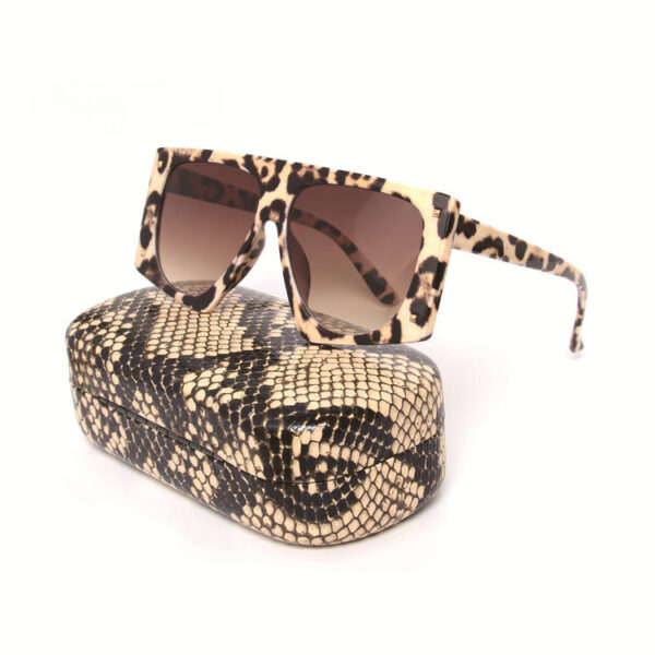 de5fa7ab12200a69aaac9962d013a59d Wholesale Square Frame Leopard Print Large Frame PC Sunglasses