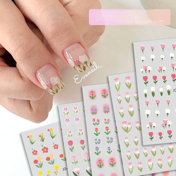 Wholesale Paper Small Flowers Petals Leaves Nail Art Stickers
