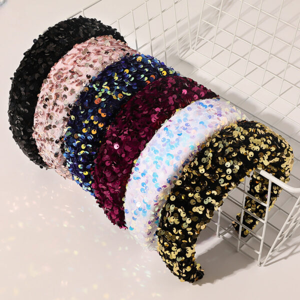 e4d7bc5f7ae16c364a47abd7a431c3ff Wholesale Sequin Sponge Wide Edge Hair Hoop