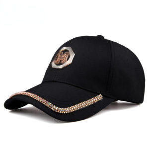 Wholesale Acrylic Diamond M Standard Visor Baseball Cap