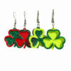 e89abb7d4a2d521d996ae0de75af9b71 Wholesale Green Fashion Simple Lucky Clover St. Patrick Clover Personality Earrings