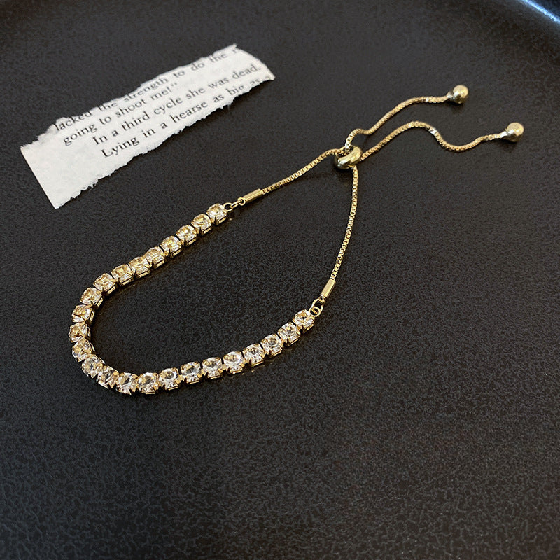 Wholesale Ser Flash Zircon Adjustable Bracelet