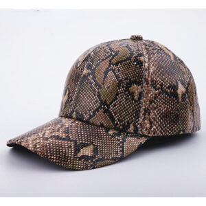 Wholesale Polyester Snake-like Leather Baseball Cap