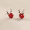Wholesale Christmas Deer Alloy Stud Earrings