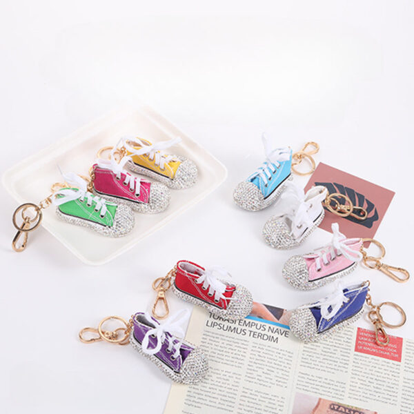 eef0bca7e5cbde593a2a8382832cd03e Wholesale Crystal Shoe Pendant Metal Car Key Pendant