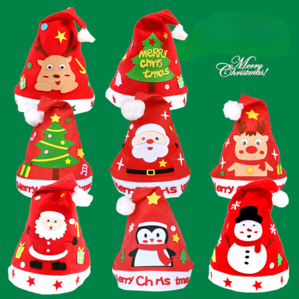 Wholesale Handmade DIY Christmas Hat Kindergarten Creative DIY Production Material Pack