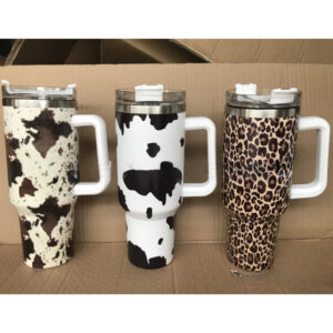 Wholesale Tumbler Leopard Pattern Stainless Steel Ice Bullies Cup