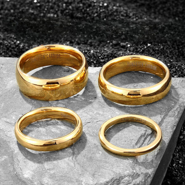 f62f16eef92aad600c6e335f527d2c42 Wholesale Golden Black Gold Pair Index Finger Tungsten Steel Ring Single Tail Ring