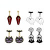 Wholesale Halloween Skull Ghost Cross Alloy Ear Studs