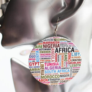 Wholesale Name Of African Countries Wood Earrings