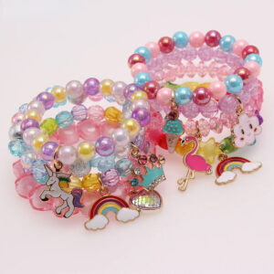 fbb9022f58fb96e16e46a742709cda5d Wholesale Rainbow Cloud Oil Drip Acrylic Beaded Bracelet