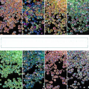 Wholesale 30g Non Porous Transparent Iridescent Glass Rice Beads