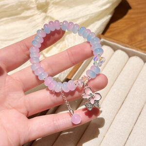 Powder blue butterfly bracelet