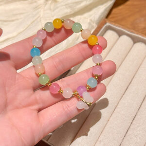 Colorful bead butterfly bracelet