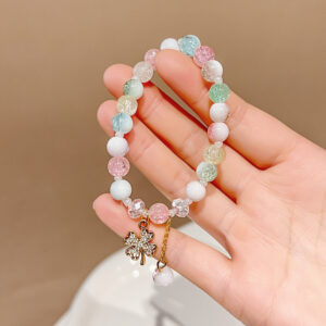 Colorful beads four-leaf clover