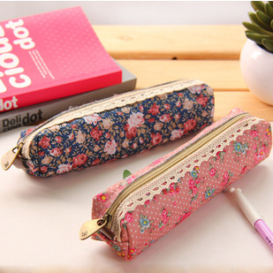 oly-b5962539d9304487a079a66e0396c0c7 Wholesale Small Fresh and Elegant Stationery Bag Forest Style Elegant Simple Stationery Box Wave int Floral Pencil Bag