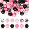 Wholesale 50 PCS 20MM Acrylic Bubblegum Beads Mixed Color Beads