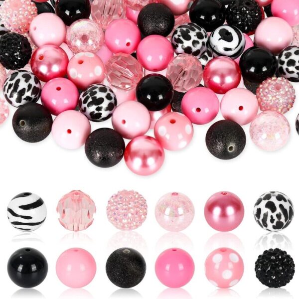 Wholesale 50 PCS 20MM Acrylic Bubblegum Beads Mixed Color Beads