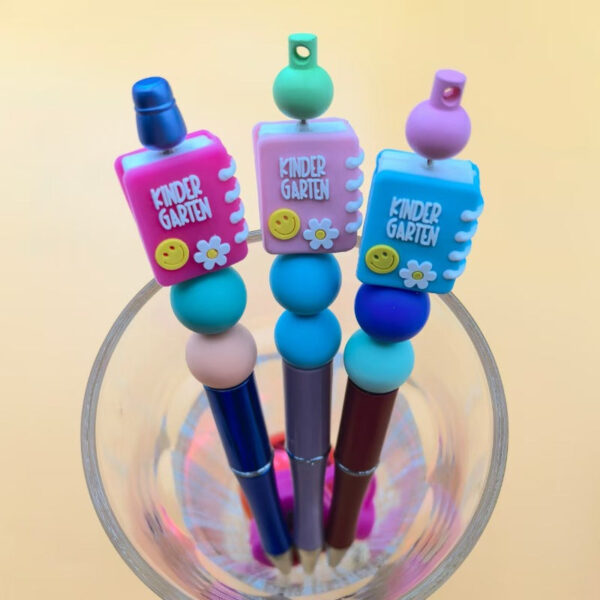 00c94deca23372ef774a4cd1e53314c4 Wholesale 10pcs Cartoon Image Colorful 3D Book Silicone Beads