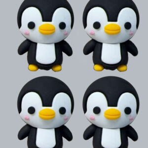 Wholesale  10pcs/pack 3D Little Penguin Silicone Beads DIY Beads