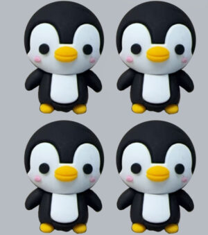 0297caa325e14c1e6c5e30966abb71cc Wholesale 10pcs/pack 3D Little Penguin Silicone Beads DIY Beads