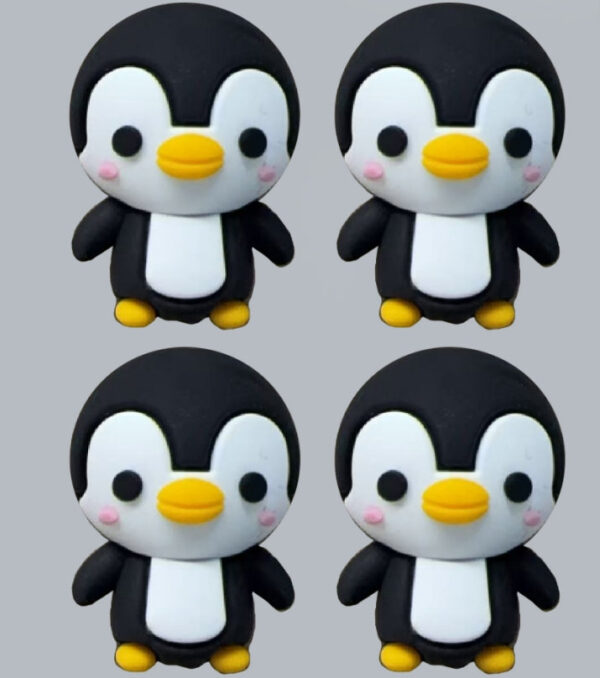Wholesale  10pcs/pack 3D Little Penguin Silicone Beads DIY Beads