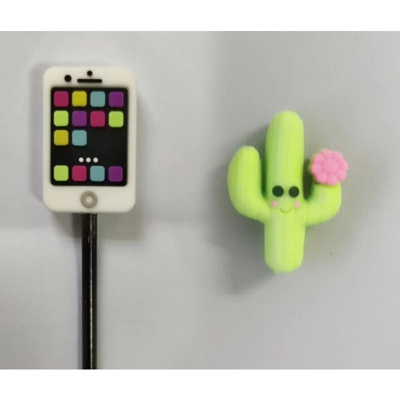 Wholesale 3D Stereoscopic Silicone Cute Cartoon Phone Cactus DIY Beads