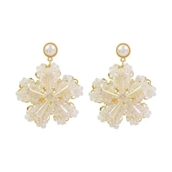 1-Pair-Fashion-Flower-Butterfly-Bow-Knot-Inlay-Alloy-Artificial-Pearls-Rhinestones-Shell-Earrings-main-image-3 1 Pair Fashion Flower Butterfly Bow Knot Inlay Alloy Artificial Pearls Rhinestones Shell Earrings
