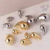 1 Pair Retro Lady Water Droplets Plating Copper Ear Studs
