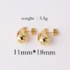 1 Pair Retro Lady Water Droplets Plating Copper Ear Studs