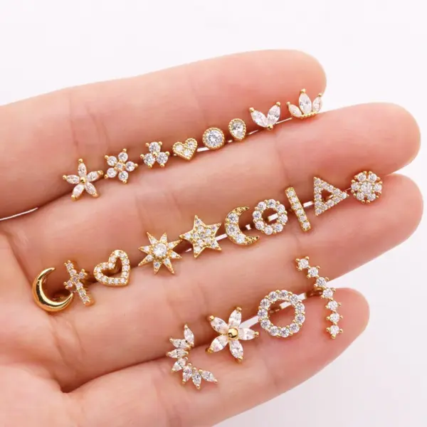 1-Piece-316L-Stainless-Steel-Copper-Zircon-Ear-Cartilage-Rings-Studs-Flower-Waterproof-Non-Tarnish-Surgical-Steel-Ear-Cartilage-Rings-Studs-main-image-2 1 Piece 316L Stainless Steel Copper Zircon Ear Cartilage Rings & Studs Flower Waterproof Non Tarnish Surgical Steel Ear Cartilage Rings & Studs