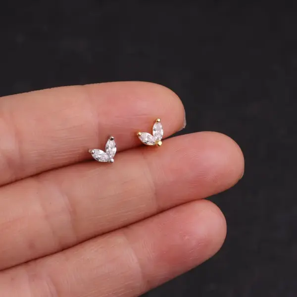 1-Piece-316L-Stainless-Steel-Copper-Zircon-Ear-Cartilage-Rings-Studs-Flower-Waterproof-Non-Tarnish-Surgical-Steel-Ear-Cartilage-Rings-Studs-main-image-5 1 Piece 316L Stainless Steel Copper Zircon Ear Cartilage Rings & Studs Flower Waterproof Non Tarnish Surgical Steel Ear Cartilage Rings & Studs