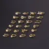 1 Piece Copper Zircon Ear Cartilage Rings & Studs U Shape Plating Nose Pin
