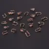 1 Piece Copper Zircon Ear Cartilage Rings & Studs U Shape Plating Nose Pin