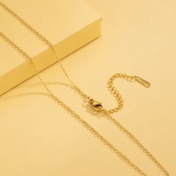 1-Piece-Solid-Color-Necklace-Stainless-Steel-Titanium-Steel-Vacuum-Plating-18K-Gold-Plated-Women-S-Box-Chain-Snake-Chain-Simple-Style-main-image-3 1 Piece Solid Color Necklace Stainless Steel Titanium Steel Vacuum Plating 18K Gold Plated Women'S Box Chain Snake Chain Simple Style