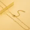 1-Piece-Solid-Color-Necklace-Stainless-Steel-Titanium-Steel-Vacuum-Plating-18K-Gold-Plated-Women-S-Box-Chain-Snake-Chain-Simple-Style-main-image-4 1 Piece Solid Color Necklace Stainless Steel Titanium Steel Vacuum Plating 18K Gold Plated Women'S Box Chain Snake Chain Simple Style