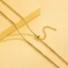 1-Piece-Solid-Color-Necklace-Stainless-Steel-Titanium-Steel-Vacuum-Plating-18K-Gold-Plated-Women-S-Box-Chain-Snake-Chain-Simple-Style-main-image-6 1 Piece Solid Color Necklace Stainless Steel Titanium Steel Vacuum Plating 18K Gold Plated Women'S Box Chain Snake Chain Simple Style