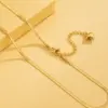 1-Piece-Solid-Color-Necklace-Stainless-Steel-Titanium-Steel-Vacuum-Plating-18K-Gold-Plated-Women-S-Box-Chain-Snake-Chain-Simple-Style-main-image-7 1 Piece Solid Color Necklace Stainless Steel Titanium Steel Vacuum Plating 18K Gold Plated Women'S Box Chain Snake Chain Simple Style
