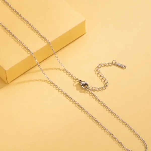 1-Piece-Solid-Color-Necklace-Stainless-Steel-Titanium-Steel-Vacuum-Plating-18K-Gold-Plated-Women-S-Box-Chain-Snake-Chain-Simple-Style-main-image-9 1 Piece Solid Color Necklace Stainless Steel Titanium Steel Vacuum Plating 18K Gold Plated Women'S Box Chain Snake Chain Simple Style