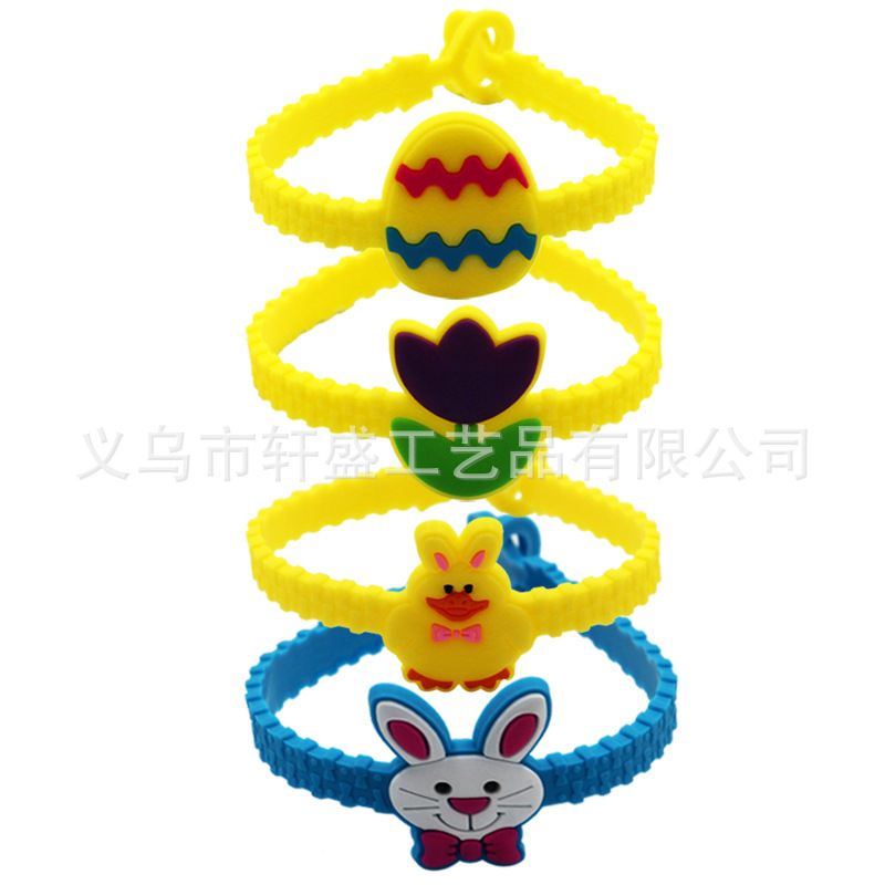 Wholesale PVC srts exy Easter silicone wristband