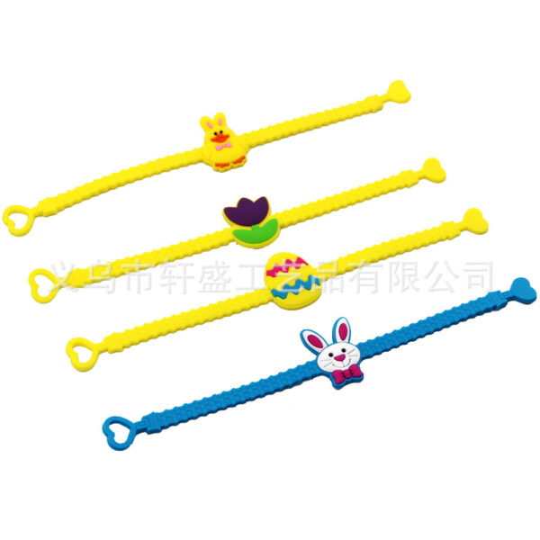 Wholesale PVC sports epoxy Easter silicone wristband